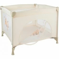 TECTAKE Baby Laufstall Tommy Junior 105x105x78cm - Babyreisebett, Kinderreisebett, Reisebett - Beige -TECTAKE Shop 7500981 3