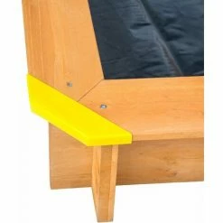 TECTAKE Sandkasten Mit Verstellbarem Dach 120x120x120cm - Sandkiste, Buddelkasten, Holzsandkasten - Rot -TECTAKE Shop 7500990 5