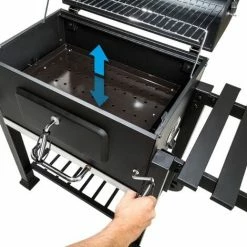 TECTAKE Holzkohlegrill Höhenverstellbar - Standgrill, Kohlegrill, Grillwagen -TECTAKE Shop 7501009 5