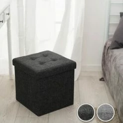 TECTAKE Faltbarer Sitzwürfel Aus Polyester Mit Stauraum 38x38x38cm - Sitzhocker, Sitztruhe, Hocker Mit Stauraum - Hellgrau 4 TECTAKE Faltbarer Sitzwürfel Aus Polyester Mit Stauraum 38x38x38cm - Sitzhocker, Sitztruhe, Hocker Mit Stauraum - Hellgrau -TECTAKE Shop 7501011 3