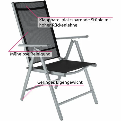 TECTAKE Aluminium Sitzgruppe 6+1 - Gartentisch, Gartenstuhl, Sitzbank - hellgrau TECTAKE Aluminium Sitzgruppe 6+1 - Gartentisch, Gartenstuhl, Sitzbank - Hellgrau -TECTAKE Shop 7501020 4