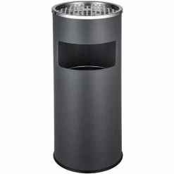 TECTAKE Standaschenbecher - Aschenbecher Für Draußen, Standascher, Mülleimer - Anthrazit