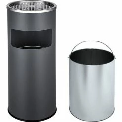 TECTAKE Standaschenbecher - Aschenbecher Für Draußen, Standascher, Mülleimer - Anthrazit -TECTAKE Shop 7501047 4