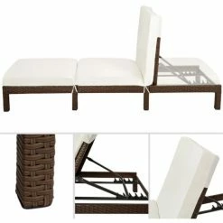 TECTAKE Sonnenliege Rattan Sofia - Gartenliege, Liegestuhl, Relaxliege - Braun 6 TECTAKE Sonnenliege Rattan Sofia - Gartenliege, Liegestuhl, Relaxliege - Braun -TECTAKE Shop 7501075 5