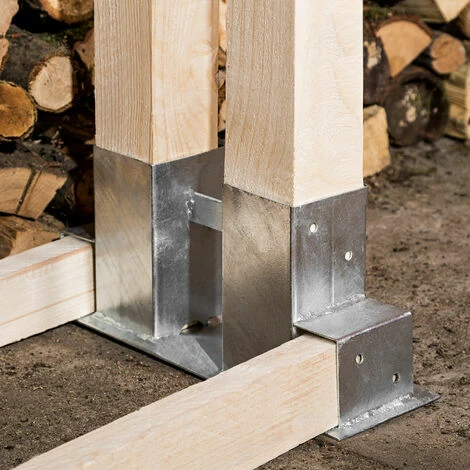 TECTAKE Holzstapelhilfe feuerverzinkt 2-tlg. - Brennholzunterstand, Brennholz Stapelhilfe, Holzstapelhalter TECTAKE Holzstapelhilfe Feuerverzinkt 2-tlg. - Brennholzunterstand, Brennholz Stapelhilfe, Holzstapelhalter -TECTAKE Shop 7501090 3