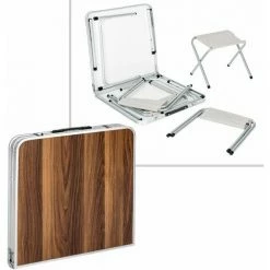 TECTAKE Koffertisch Mit 4 Hockern - Camping Tisch, Outdoor Tisch, Campingtisch Klappbar -TECTAKE Shop 7501095 5