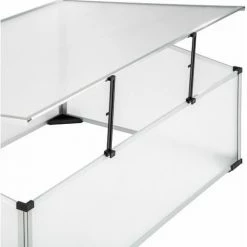 TECTAKE Frühbeet Aus Aluminium Mit Arretierbarem Dach - Frühbeet, Pflanzkasten, Pflanzenbeet - 102 X 61 X 41 / 31 Cm -TECTAKE Shop 7501127 4
