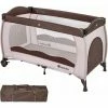 TECTAKE Kinderreisebett 126x65x80cm Mit Transporttasche - Babyreisebett, Reisegitterbett, Reisebettchen - Coffee -TECTAKE Shop 7501155 1
