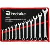 TECTAKE Schraubenschlüssel Set 12-tlg. - Schraubenschlüssel, Ratschenschlüssel - Schwarz/rot