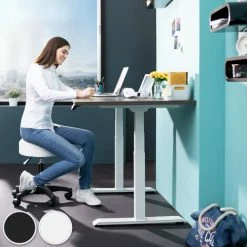 TECTAKE Rollhocker - Drehstuhl, Sitzhocker, Rollhocker - Weiß -TECTAKE Shop 7501243 2