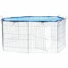 TECTAKE Freilaufgehege Mit Sicherheitsnetz Ø 145cm - Gehege, Hasengehege, Freigehege Kaninchen - Blau -TECTAKE Shop 7501260 1