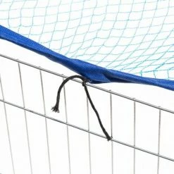 TECTAKE Freilaufgehege Mit Sicherheitsnetz Ø 145cm - Gehege, Hasengehege, Freigehege Kaninchen - Blau -TECTAKE Shop 7501260 4