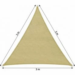 TECTAKE Polyethylen Sonnensegel Dreieckig Beige - Sonnenschutzsegel - 300 X 300 X 300 Cm -TECTAKE Shop 7501277 4