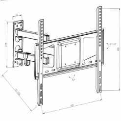 TECTAKE TV Wandhalterung Neigbar, Schwenkbar Für 26" (66cm) - 55" (140cm), VESA Max.: 400x400, Bis 60kg - TV Halterungen, Fernsehhalterungen, Fernseher Wandhalterungen -TECTAKE Shop 7501284 5