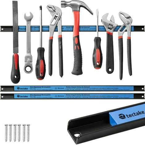 TECTAKE Magnetleisten Werkzeughalter 46cm - Magnethalter, Magnetplatte, Magnetschiene - 3 TECTAKE Magnetleisten Werkzeughalter 46cm - Magnethalter, Magnetplatte, Magnetschiene - 3 -TECTAKE Shop 7501340 2