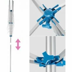 TECTAKE Wäschespinne - Wäscheständer, Wäscheleine, Wäscheschirm -TECTAKE Shop 7501389 4