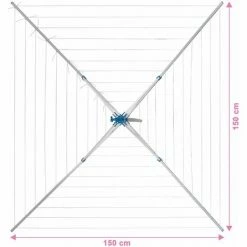 TECTAKE Wäschespinne - Wäscheständer, Wäscheleine, Wäscheschirm -TECTAKE Shop 7501389 5