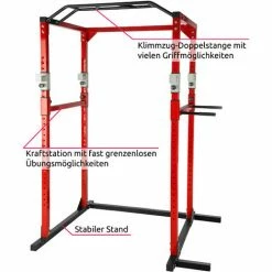 TECTAKE Kraftstation - Fitnesstation, Trainingsstation, Kraftturm - Schwarz/rot -TECTAKE Shop 7501427 3