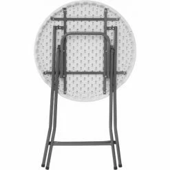 TECTAKE Stehtisch Klappbar Aus Stahl Ø80cm - Bartisch, Klapptisch, Bistrotisch -TECTAKE Shop 7501432 3