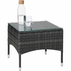 TECTAKE Rattan Gartenset Luzern 2+1 Inkl. Bezüge In 2 Farben - Gartenlounge, Terrassenmöbel, Rattan Lounge - Grau -TECTAKE Shop 7666319 5