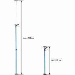 TECTAKE 2 Baustützen 115 Bis 290 Cm - Baustützen, Deckenstütze, Montagestütze - Blau -TECTAKE Shop 7985253 3