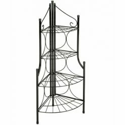 TECTAKE Blumentreppe Mit 4 Stufen Rund - Blumenregal, Pflanzentreppe, Blumenleiter