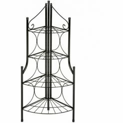 TECTAKE Blumentreppe Mit 4 Stufen Rund - Blumenregal, Pflanzentreppe, Blumenleiter -TECTAKE Shop 7985257 3