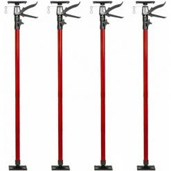 TECTAKE Shop 4 TECTAKE 4 Baustützen 115 Bis 290 Cm - Deckenstütze, Montagestütze, Schnellspannstütze - Rot