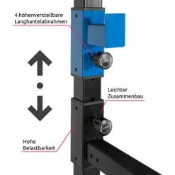 TECTAKE Kraftstation Mit Latzug - Fitnesstation, Trainingsstation, Kraftturm - Schwarz/blau -TECTAKE Shop 8206990 5