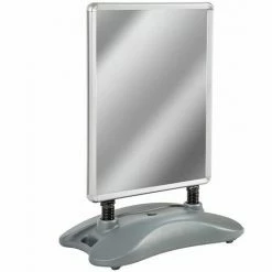 TECTAKE A1 Werbeaufsteller, Doppelseitig Mit Fußtank Und 2 Folien - Kundenstopper, Werbeschild, Aufsteller