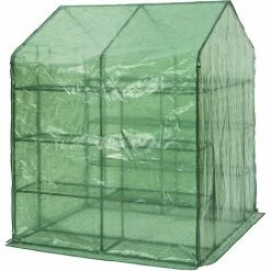 TECTAKE Foliengewächshaus Mit Quadratischer Grundfläche 143x143x195cm - Frühbeet, Tomatenhaus, Treibhaus -TECTAKE Shop 8417199 5