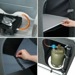 TECTAKE Campingküche 116x52x107cm - Outdoorküche, Campingschrank, Campingausstattung - Grau 5 TECTAKE Campingküche 116x52x107cm - Outdoorküche, Campingschrank, Campingausstattung - Grau -TECTAKE Shop 8447586 4