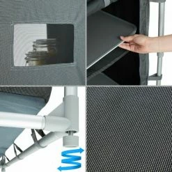 TECTAKE Campingküche 76x53,5x107cm - Outdoorküche, Campingschrank, Campingausstattung - Grau -TECTAKE Shop 8447587 4