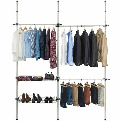 TECTAKE Teleskop Garderobensystem - Teleskop Garderobe, Garderobensystem, Kleiderstangensystem TECTAKE Teleskop Garderobensystem - Teleskop Garderobe, Garderobensystem, Kleiderstangensystem -TECTAKE Shop 8855969 2