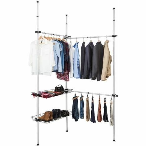 TECTAKE Teleskop Garderobensystem - Teleskop Garderobe, Garderobensystem, Kleiderstangensystem TECTAKE Teleskop Garderobensystem - Teleskop Garderobe, Garderobensystem, Kleiderstangensystem -TECTAKE Shop 8855969 3