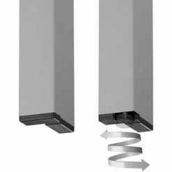 TECTAKE Aluminium Gartentisch Maren Höhenverstellbare Füße 90x90x74,5cm - Beistelltisch, Balkontisch, Terrassentisch - Silber -TECTAKE Shop 9500884 4